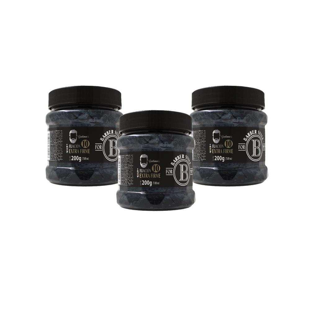 GEL PARA EL CABELLO 200GR BARBER STYLE (3PACK) GBS-200-P3