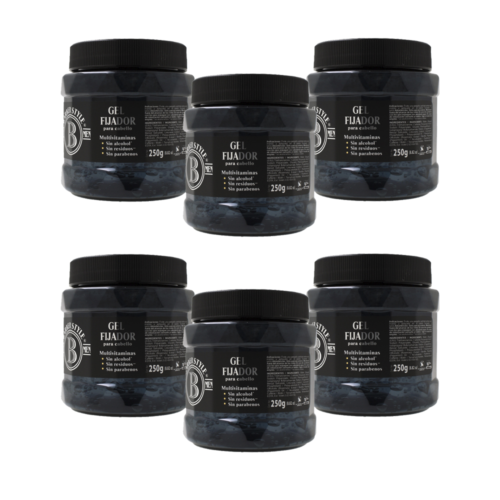 GEL PARA EL CABELLO 250GR BARBER STYLE (6PACK) GBS-250-P6
