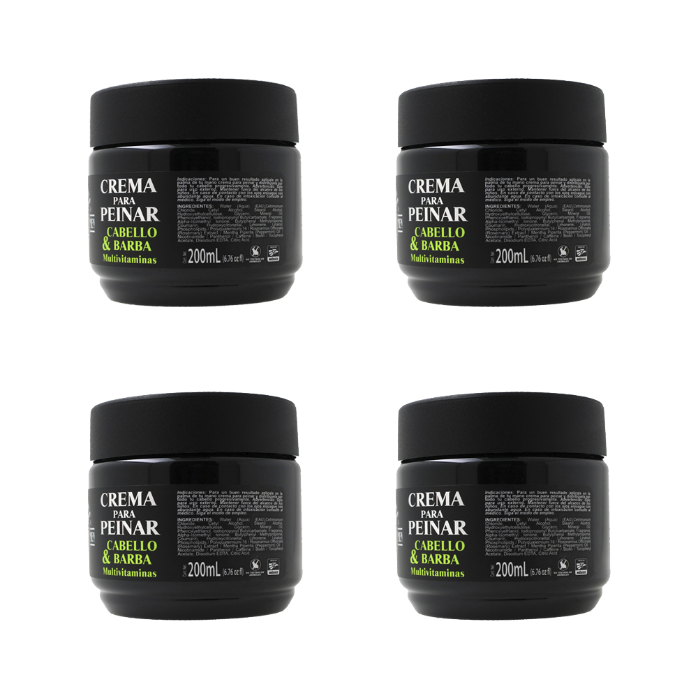 CREMA PARA PEINAR 200GR BARBER STYLE (4PACK) PBS-200-P4
