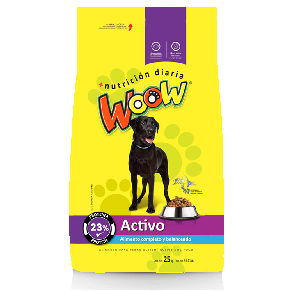 ALIMENTO PARA PERROS ACTIVO 25KG WOOW WA25