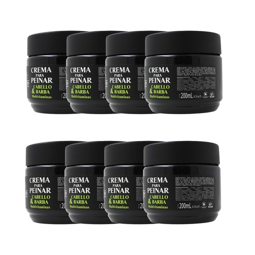 [B08DHNMG94] CREMA PARA PEINAR 200GR BARBER STYLE (CAJA 8PZ)