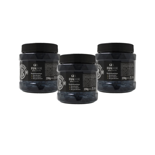 [B09G7Y9R1C] GEL PARA EL CABELLO 250GR BARBER STYLE (3PACK) GBS-250-P3