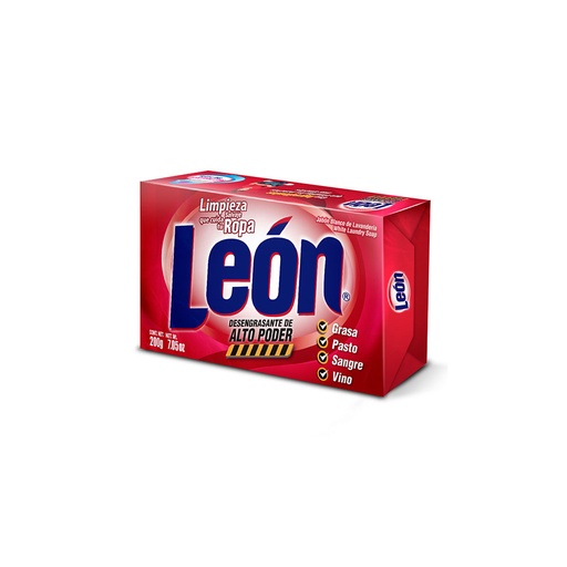 [B089QV8LT4] CAJA JABÓN LEÓN ALTO PODER ROJO 200GR (40PZ) CJA200