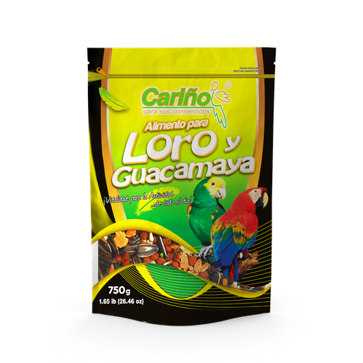 [B08JHGSV1W] ALIMENTO COMPLETO PARA LORO Y GUACAMAYA 750G CARINO LG750
