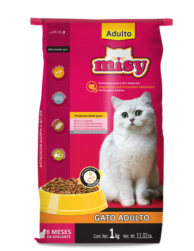 [B084SPPJ9H] ALIMENTO PARA GATO 1KG MISY GM1