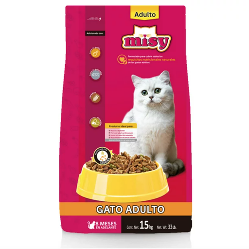 [B084SFJKX3] ALIMENTO PARA GATO 15KG MISY GM15